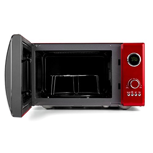 Klarstein Fine Dinesty 2in1-Mikrowelle Mikrowellenofen mit Grill (23 Liter, 800W Mikrowellenleistung / 1000W Grillleistung, Timer, 12 Programme) rot - 4