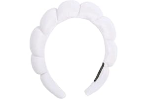 BOTTEGA DELLA PRINCIPESSA Diadema de Maquillaje Acolchada, Diademas Faciales de Spa, Diadema de Esponja para Lavar la Cara (1 unidad)