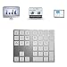 Produktbild Universelle schlanke tragbare drahtlose Bluetooth-Tastatur, Aluminium-Ziffernblock-Keil-Design mit Akku, für Tablet/iPad/Tablet/Smartphone, etc,White