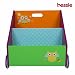 Produktbild Hessie Kleine Kleinkind Kinder Portable Hölzerne Bücherregal/Bücherregal auf Rädern, Buch Lagerung/Regal, Bibliothek Möbel - Grün Eule (Trapezform Gestalten)