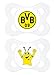 Produktbild MAM 67548500 – Schnuller, Bundesliga, Football Borussia Dortmund  0-6 Monate, Silikon, Doppelpack