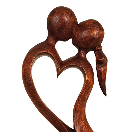 Holz Figur Skulptur Abstrakt Holzfigur Statue Afrika Asia Handarbeit Deko Fruchtbarkeit Größe 30 cm - 2