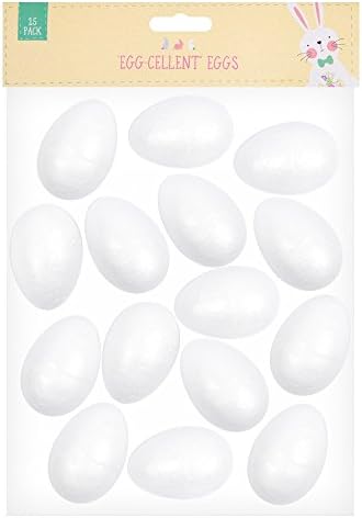 Discount Wholesale G-26005 Easter Egg-cellent Plain Eggs Polystyrene Decorating Activity, Pack of 12