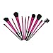 BXT Luxury 11 PCS Professional Makeup Brush Tools Sets / Kits Natural Cosmetic Animal Hair Brushes With Carry Pouch - Red