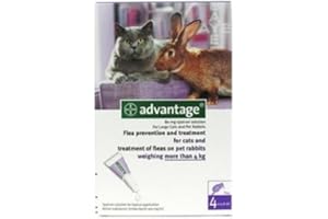 LACASA BEDDING Avantage 80 mg Solution Spot-On pour Grands Chats et lapins Pet (Plus de 4 kg)