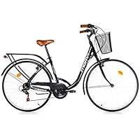 Moma - Bicicleta Paseo Citybike SHIMANO. Aluminio, 18 velocidades, ruedas de 28"