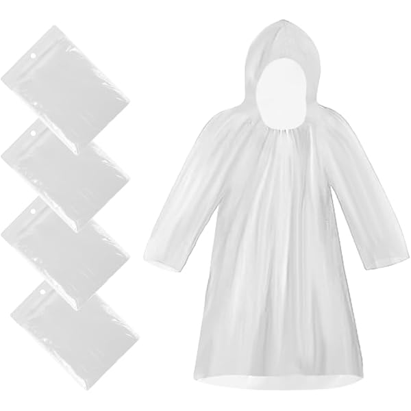 Lot 5 Ponchos Urgence Ponchos De Pluie Jetables Transparents - Lot De 5 Taille Unique Adultes - Capuche Et Manches - Urgence Et Voyage Kit Pluie Extérieur Lot 5 Ponchos Urgence Ponchos De Pluie Jetables Transparents - Lot De 5 Taille Unique Adultes - Capuche Et Manches - Urgence Et Voyage Kit Pluie Extérieur