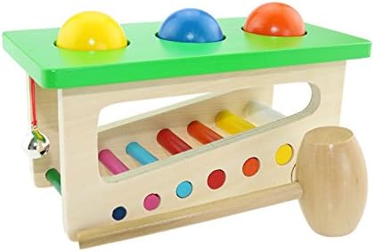 Wooden Hammer Toy,AllbuyMall Pounding Bench Toy with 3 Wood Balls for Baby Kids Toddlers Gift for Mother's Day