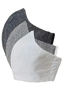 Sera Anti Pollution Dust Protection Cotton Pack of 3 Cotton Reusable Designer Fashion Face Mask