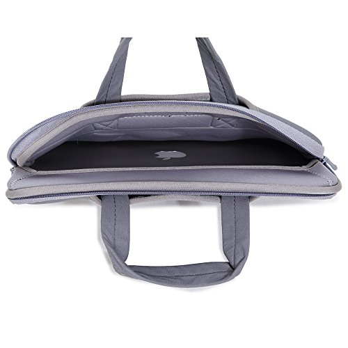 Coodio® Universal 13.3 Zoll Laptophülle Aktentasche Handtasche + Zubehör Tasche für Apple Macbook Air, Macbook Pro Retina (Fit all 13.3 inch ultrabook laptop notebook) – Farbe Grau - 5