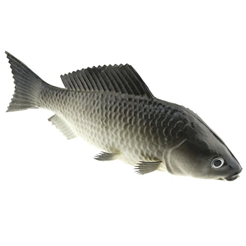 Gresorth Künstlich Grau Karpfen Simulation Fisch Dekoration Fälschen Meer Creatures Party Spielzeug