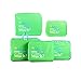 [Official Shop] BXT Travel Essential Bags-in-Bag,Travel Storage Suitcase Tidy Laundry Mesh Bag Clothes Pack Organiser Set of 5- Green