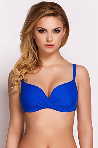 Vivisence 3209 Bikini BH Dame Bademode Bikinioberteil Musterlos Versteift Gerafft Setteil EU - 4