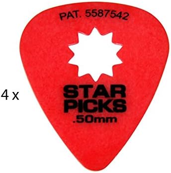 4 Everly Star Picks – 0.5 mm – Red