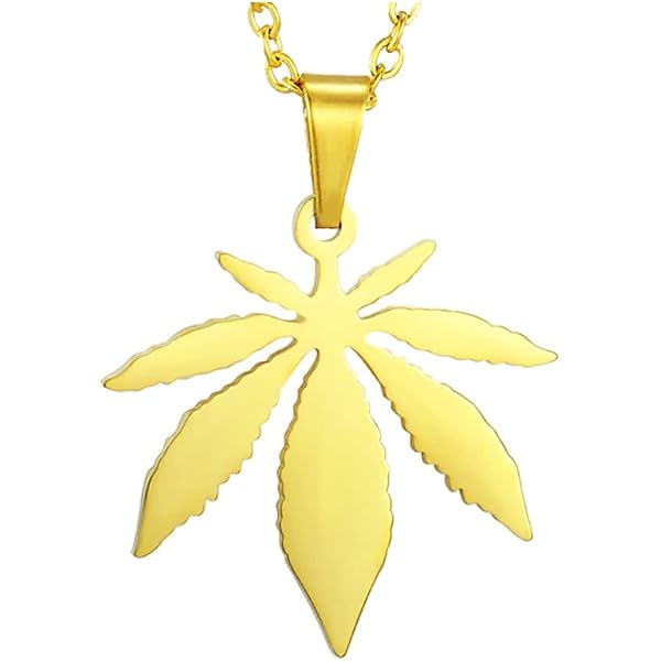 MAYIYAHO Strass Weed Pendente Collana Uomini Maple Leaf Canapa