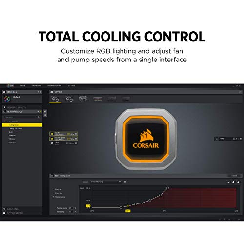 Corsair Hydro H115i Pro RGB - Refrigerador l  quido para CPU  280 mm radiador  Tres ML140 Ventiladores  Control de Ventilador e iluminaci  n RGB avanzado con Software   CW-9060032-WW 