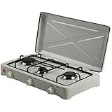 FM Calefacción HG-300 Mesa Gas Color blanco hobs - Placa (Mesa, Gas hob, Esmaltado, Color blanco, Giratorio, Frente)