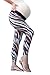 Maternity Zebra Leggings, Under bump Maternity Leggings, No See Through Maternity , Yoga Leggings (M)