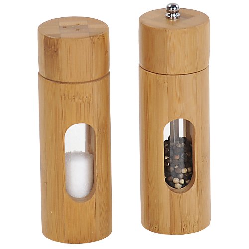 Kesper 13645 Pfeffermühle und Salzstreuer Set, Bambus
