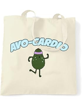 Avo-Cardio Workout Fitness-Cardio-Jogging Fitness Pun Humor Witz Tragetasche