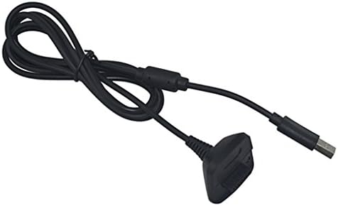 Dolity For Xbox 360 Play and Charge Kit Replacement USB Charging Cable Cord for Xbox 360 Wireless Game Controllers (Black)