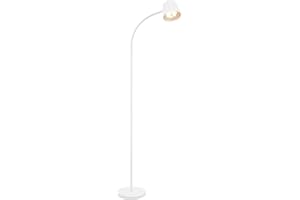 Briloner - Lámpara de pie LED inalámbrica con tacto, regulable, batería y fuente de luz intercambiables, lámpara de pie recargable, lámpara de lectura, lámpara de pie, 126,5 cm de altura, Blanco