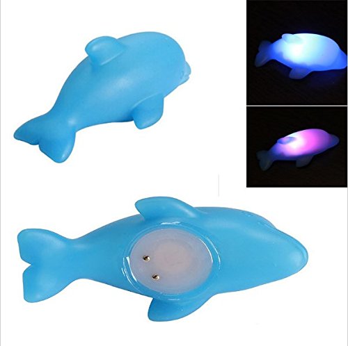 2Pcs Baby-netter bunter LED-blinkender Delphin Badespielzeug - 2