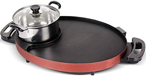 POTTRY Electric Oven Home Smoke-Free Barbecue Pits Electric Grill Paper Barbecue Korean Double Temperature Control Barbecue Hot Pot One Of The Pans
