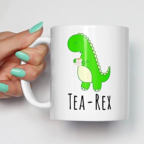 Tea Rex Funny Novelty Mug - Brew Dinosaur Tyrannosaurus Gift For Him Her Birthday Rex Gift Present 10OZ Tea Coffee Cup Mug
