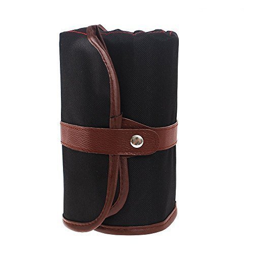 NIUTOP Canvas pencil wrap  sostenedor del l  piz 72 color l  pices caso rollo multiusos bolsa de arte de la oficina de la escuela  72- Negro 
