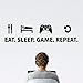Produktbild Essen Sie Schlaf-Spiel-Aufkleber-Wiederholungs-Spiel-Spiel-Raum-Aufkleber-Spiel Poster Gamer Vinyl Wall Decals Wall Decor Wandbild Videospiel Aufkleber