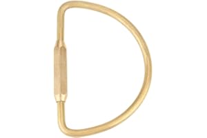 Qiterr Keychain Hook, Brass Screw Lock Carabiner Clip Hook Keychain Key Ring DIY Gift