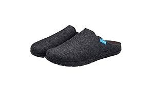 SIMBA Pantofole da casa Lana Naturale per Uomo con Punti di Pressione massaggianti