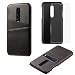 Produktbild Forhouse OnePlus 6T TPU Hülle,OnePlus 6T TPU Ledertasche Hülle,PU Leder Schutzhülle Flip Magnet Brieftasche Kartenfach Ultra Schlanke stoßfest Schutzhülle für OnePlus 6T TPU (As Shown,Black)