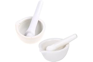 FackLOxc Porcelain Mortar And Pestle Set White Mixing Crusher Storage Bowl Combination For Spices For Pill Crusher Accesso Mortar Pestle