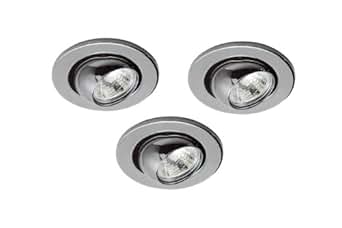 Naeve Leuchten Halogen-Deckeneinbauset / 3 Halogen-Einbauspots / 3