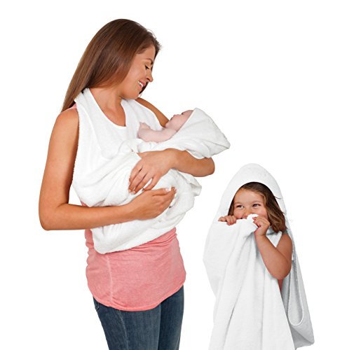 Clevamama Splash and Wrap Baby Bath Towel (White)