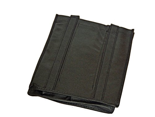 Flaschentasche für 9 Flaschen Bottlebag Tasche Einkauf Tragetasche Flaschenkorb Flaschenträger (27x23x21cm, Schwarz) - 3