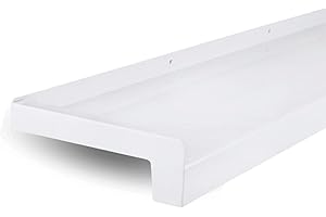 TJ Fensterbank Außen Aluminium Weiß/Ausladung 90mm / versch. Längen/Alu Fensterbank Außen/Fensterbrett Außen Made in Germany