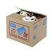 Produktbild JZK® Elektronische Spardose Elektronische Spardose Katze stehlen Geld Münze Bank Geld Box Sparschwein Geld Bank (gelb Katze)