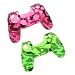 Produktbild perfk 2 Stück Gamepad Schutzhülle Camouflage Silikon Hülle Case Cover für PS4 Controller, Pink und Grün