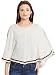Solid Poncho With Embroidery Patch With Pom Pom Lace Attached Above Hem RS.549.00