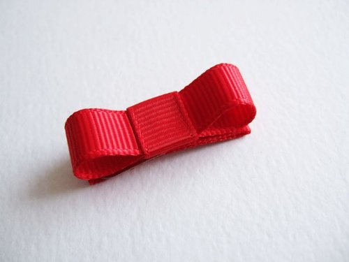 Kookadas Handmade Baby/ Toddler Red Mini Hair Bow Snap Clip X 1