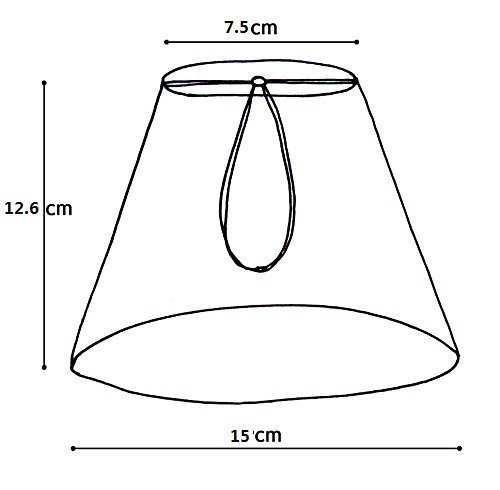 ONEPRE Kleine Kerze Clip Lampenschirme, Handgefertigte, Kerzenform, Natur Sackleinen Linen Stil Stoff, 6 Stück - 2