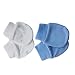 2 Pairs First Steps Unisex Baby Mittens 100% Cotton Stars Green Yellow Blue Pink Style FS273 Boy Girl