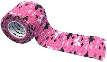 LisaCare, cohesive bandage, fixation bandage, self-adhesive, elastic, 5 cm wide, for human and animals, for sport riding