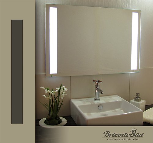 Bricode Süd 75x 50 LED Lichtspiegel & Badspiegel Tower 18W warmweiß