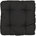 Produktbild proheim Stuhlkissen Bari 40 x 40 cm Sitzkissen Sparsets bequeme Gartenkissen stark gepolstere und weiche Stuhlauflage, Farbe:Schwarz, Menge:Einzeln
