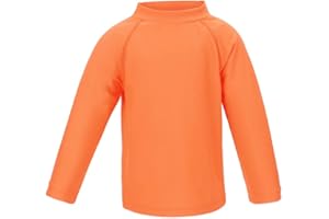 TIZAX T-Shirt de Bain Anti-UV pour Garçon Maillot de Bain à Manche Longue Enfants Rashguard pour Surf Natation Plongée Plage