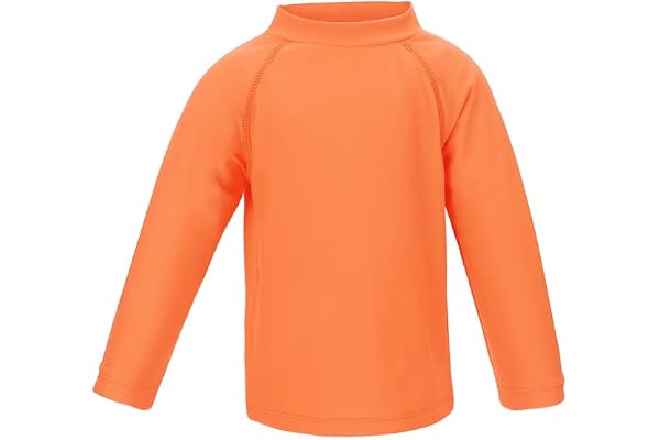 TIZAX T-Shirt de Bain Anti-UV pour Garçon Maillot de Bain à Manche Longue Enfant Rashguard pour Surf Natation Plongée Plage